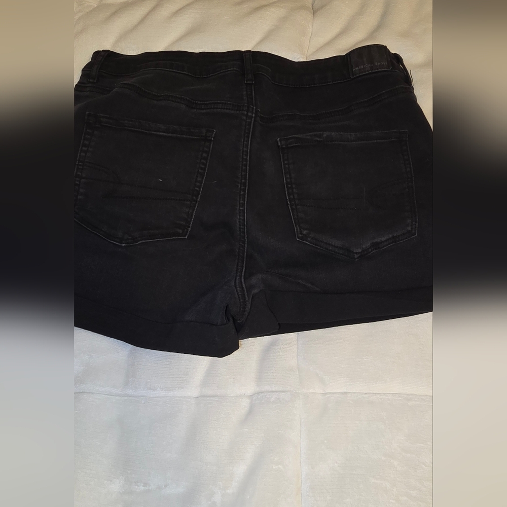 American Eagle Outfitters Jet Black Stretch Shorts